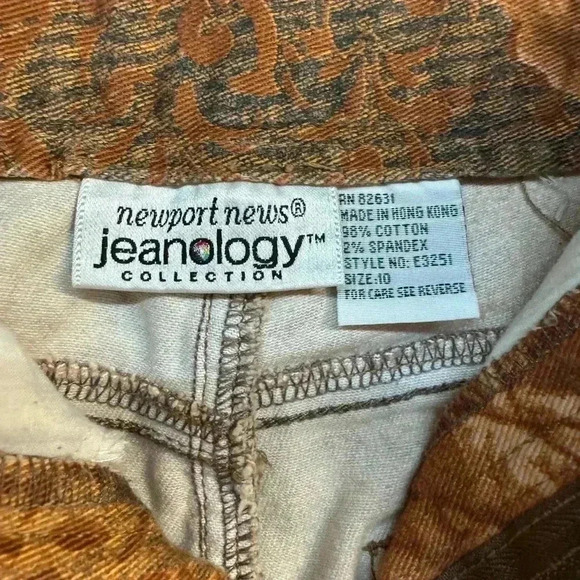 Newport News Jeanology Collection Floral Denim Skirt Size 10 - Picture 4 of 6